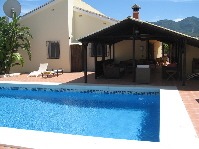 Pool with covered terrace