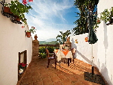 Breakfast on terrace of bedroom 3