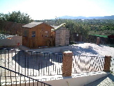 Wooden shed and wendy house