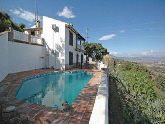 Swimming pool, villa and views